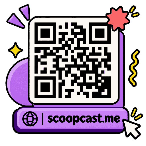 Scan QR code to visit scoopcast.me